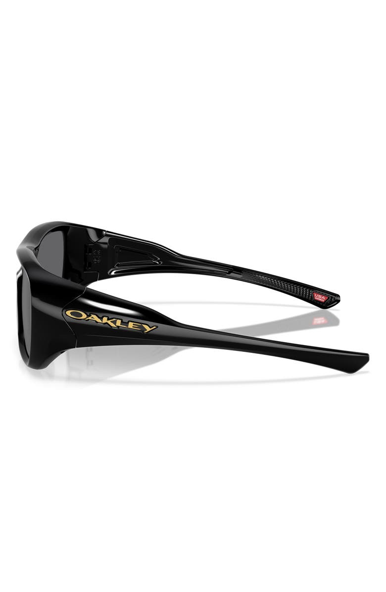 Oakley 60mm Prizm<sup>™</sup> Rectangular Sunglasses, Alternate, color, Shiny Black