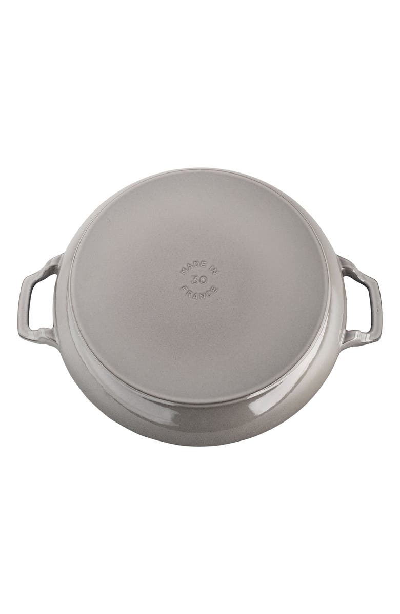 Staub 3.5 Quart Enameled Cast Iron Braiser with Glass Lid, Alternate, color, Graphite Grey