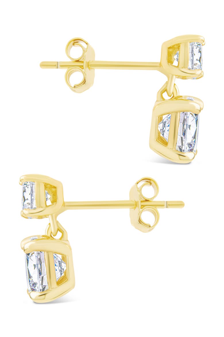 Galatea Brilliant Cubic Zirconia Drop Earrings, Alternate, color, GOLD