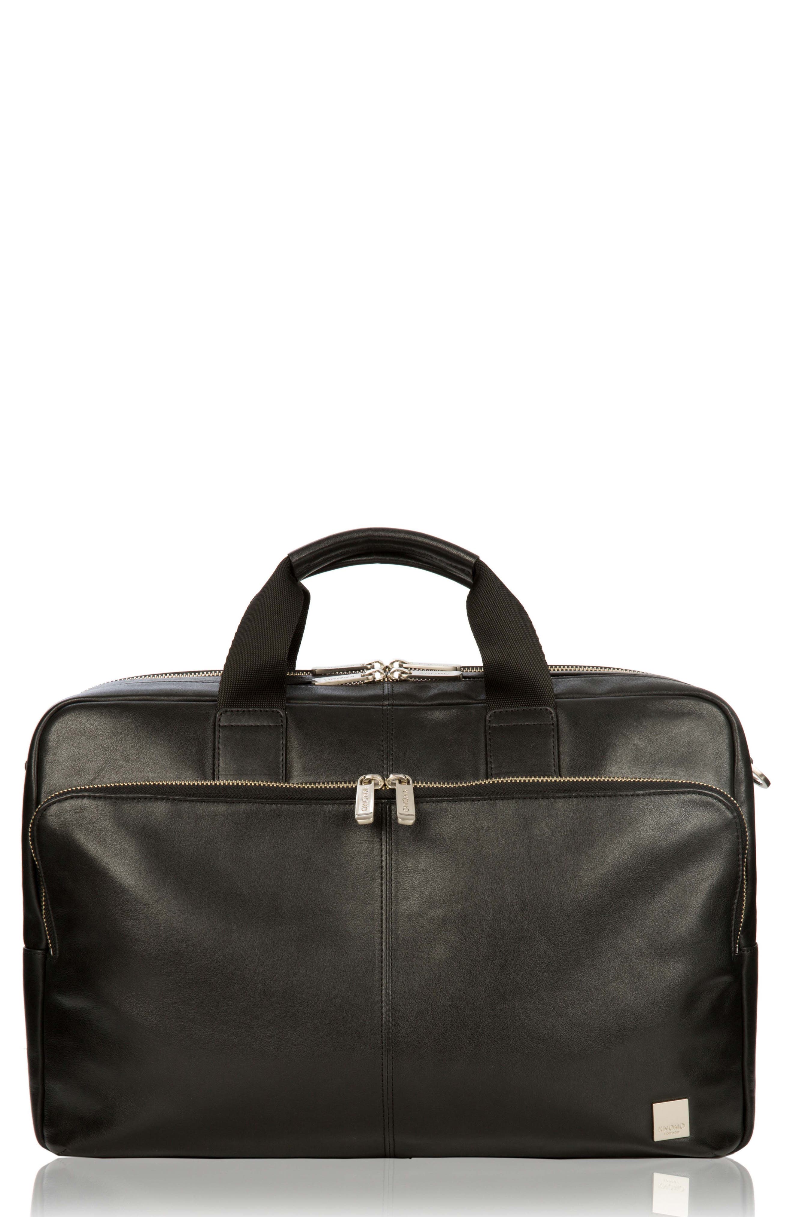 KNOMO London Brompton Amesbury Leather Briefcase, Main, color, 