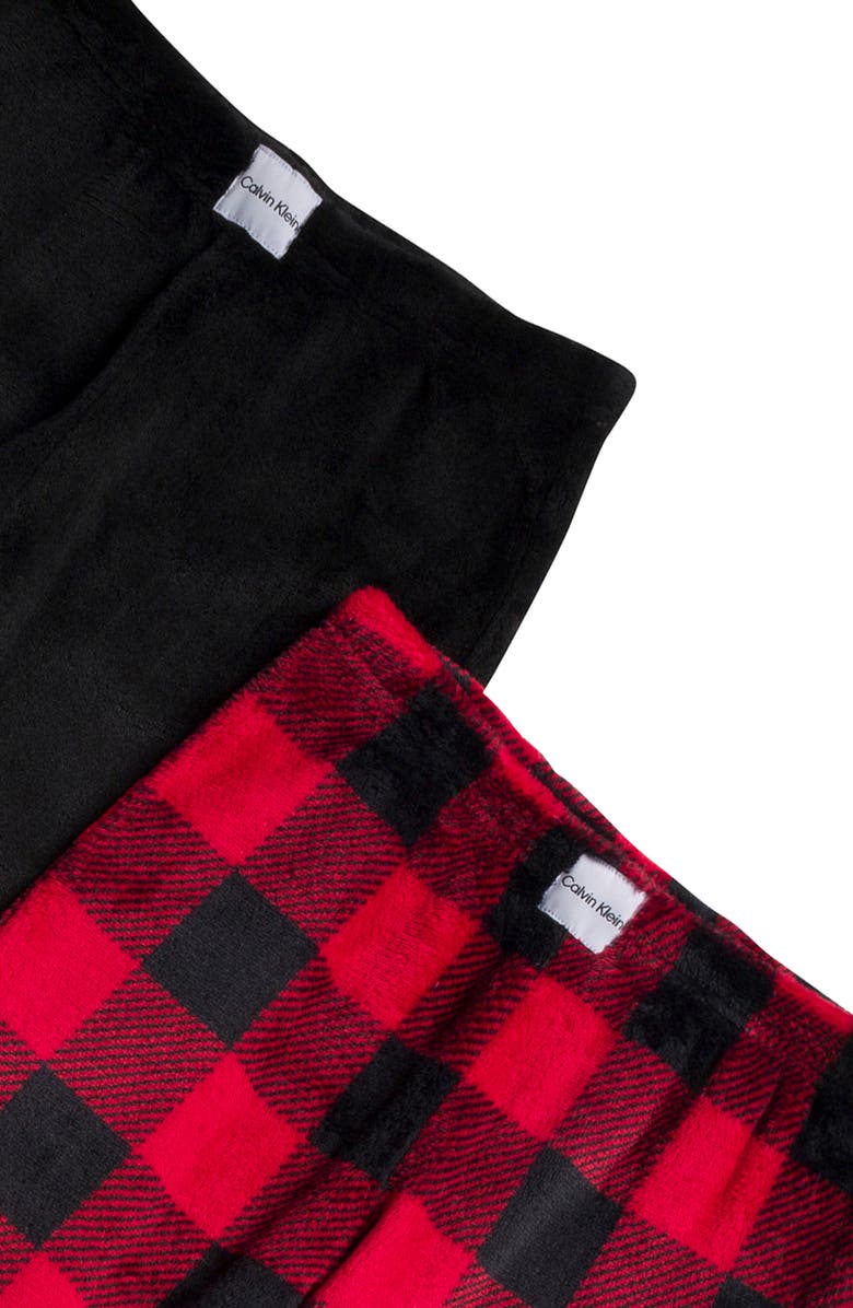 Calvin Klein Kids' 2-Pack Pajama Pants, Alternate, color, Red Buffalo Pld/ Black