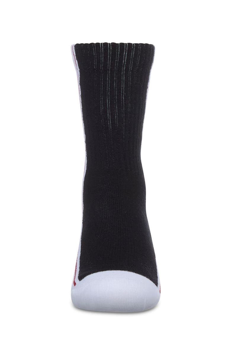 MeMoi Color Block Stripe Crew Socks, Alternate, color, Black