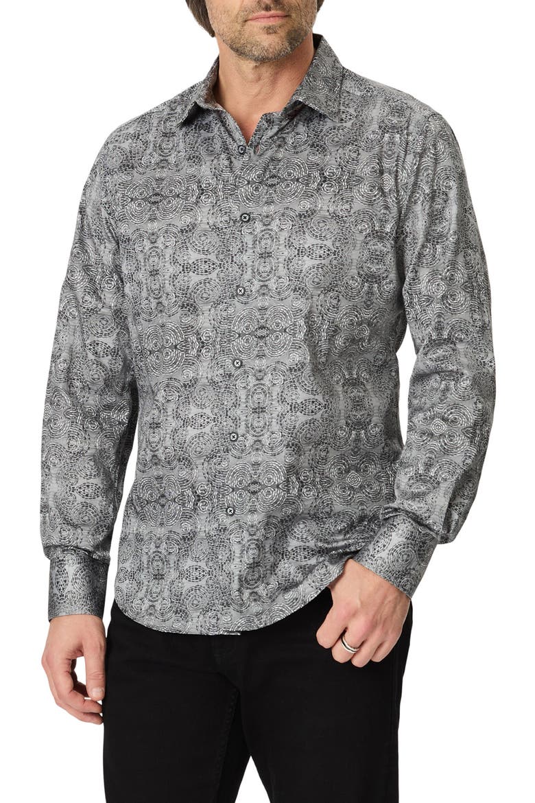 Eastlake Long Sleeve Stretch Cotton Shirt, Main, color, CHARCOAL
