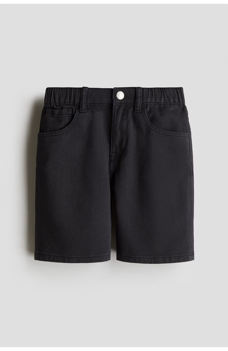 H&M Twill shorts, Alternate, color, Black