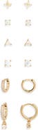 NORDSTROM RACK 6-Pack Mixed Stud & Hoop Earrings