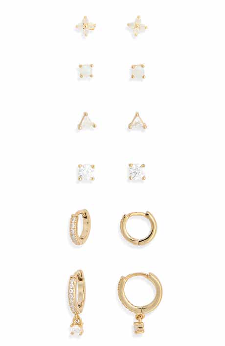 NORDSTROM RACK 6-Pack Mixed Stud & Hoop Earrings