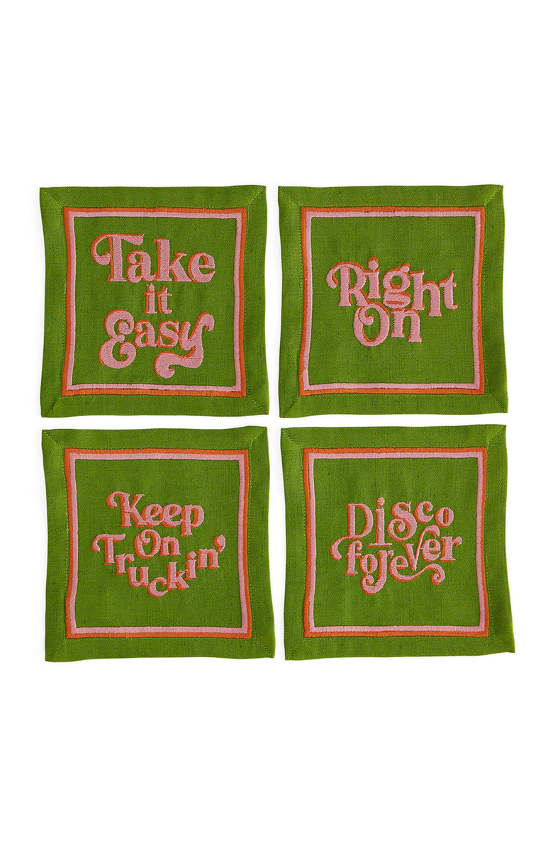 Jonathan Adler Deep Thoughts Cocktail Napkins, Main, color, 