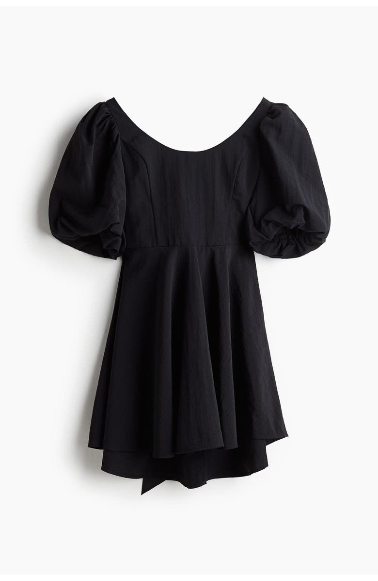 H&M Balloon-sleeved Dress, Alternate, color, Black