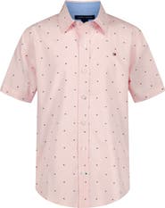 Tommy Hilfiger Kids' Flag Short Sleeve Button-Up Shirt