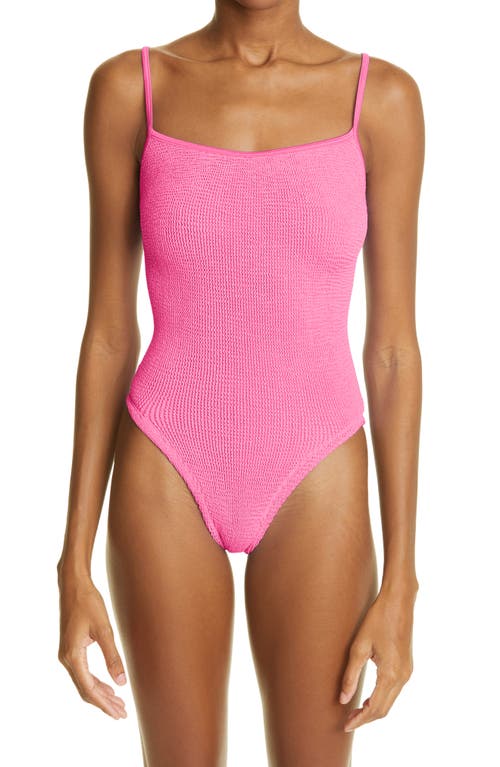 Hunza G Pamela Crinkle One-Piece Swimsuit in Bubblegum  product