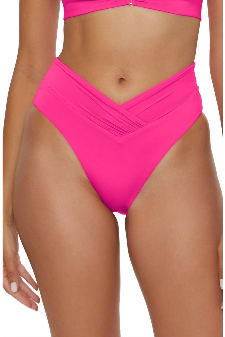 Color Code High Waist Bikini Bottoms, Main, color, COSMOPOLITAN
