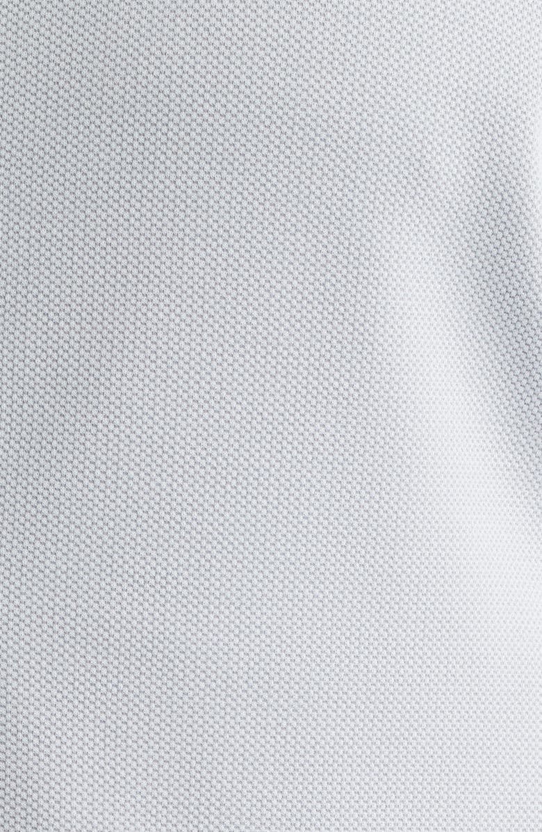 Peter Millar Cradle Full Zip Long Sleeve Piqué Knit Shirt, Alternate, color, British Grey