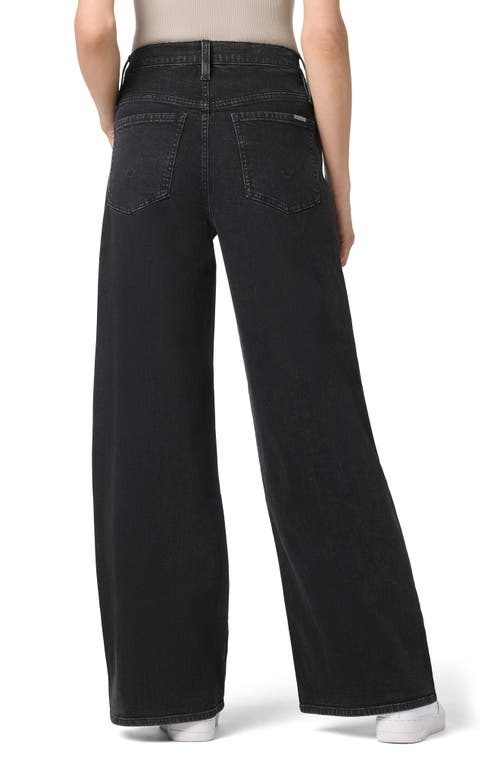 Hudson Jeans Jamie Forward Seam High Waist Wide Leg Jeans In Black