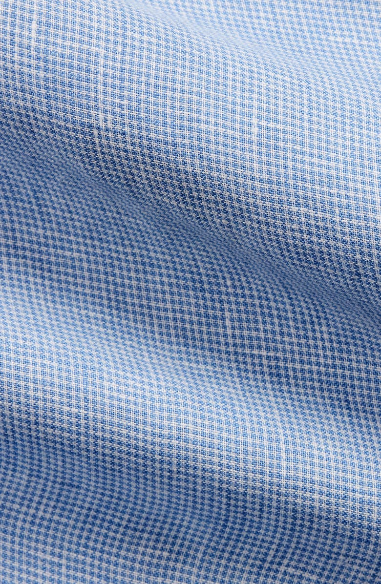 Polo Ralph Lauren Classic Fit Houndstooth Linen Button-Up Shirt, Alternate, color, Cabana Blue White