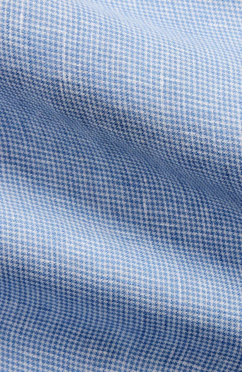 Polo Ralph Lauren Classic Fit Houndstooth Linen Button-up Shirt In Blue