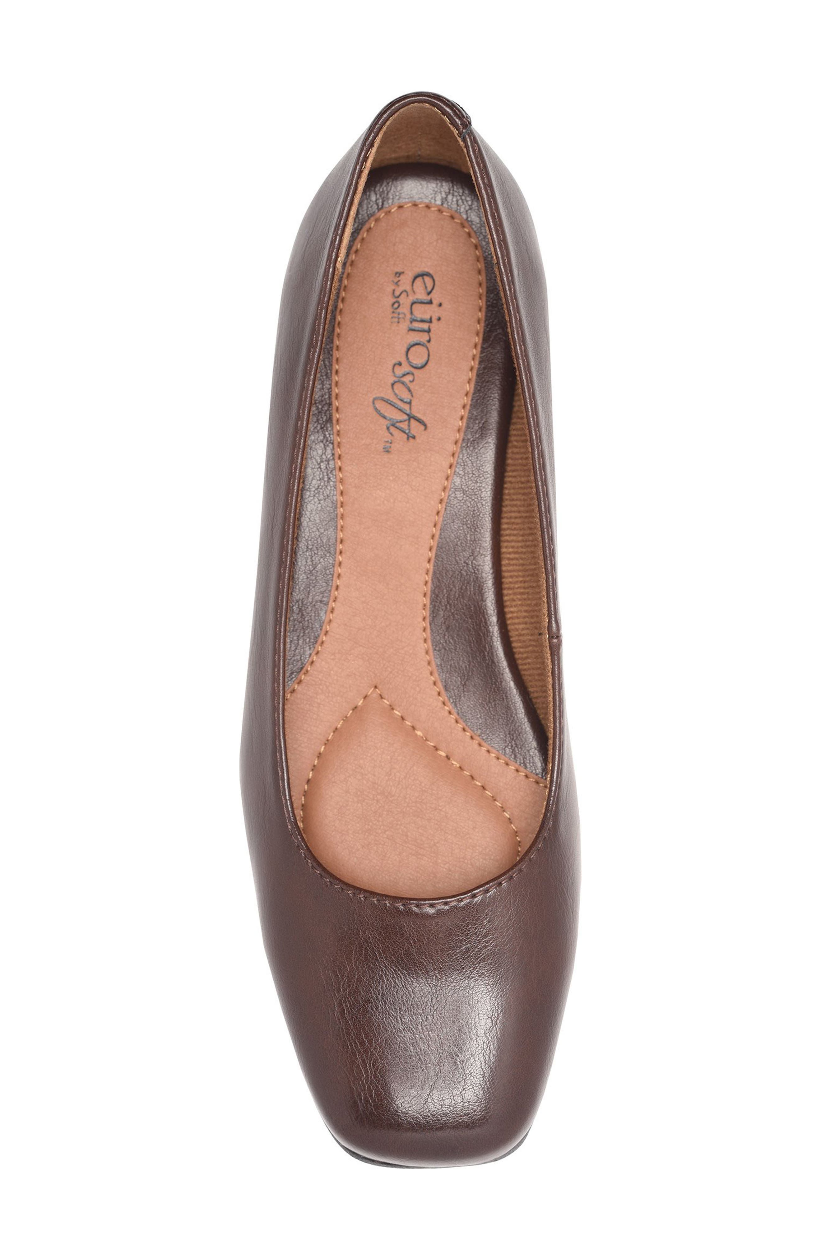 Paxton Faux Leather Wedge Pump, Alternate, color, DARK BROWN