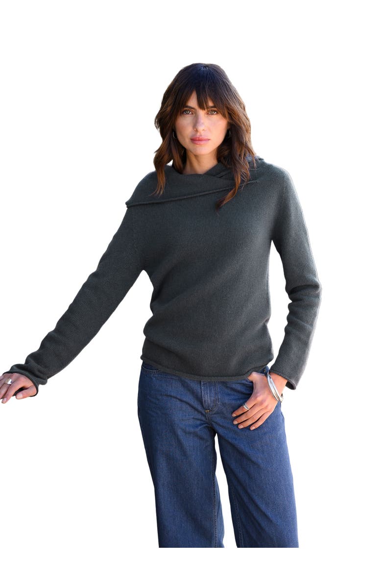 Celtic & Co. Collared Slouch Sweater, Main, color, Slate