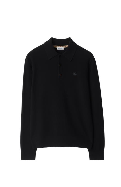 Burberry Long-sleeve Cashmere Blend Polo Shirt