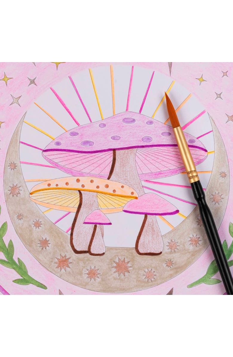 Brea Reese Vivid Mixed Media Coloring Pad, Octagon, 24 Shaped Sheets, Alternate, color, Multicolored