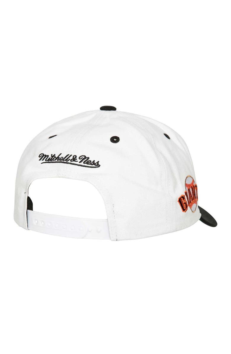 Mitchell & Ness Men's Mitchell & Ness White San Francisco Giants Cooperstown Collection Tail Sweep Pro Snapback Hat, Alternate, color, White