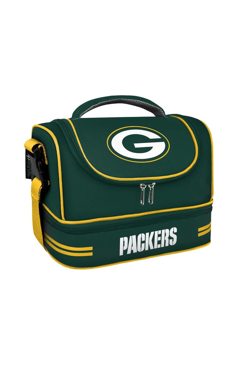 LOGO BRANDS Green Bay Packers Lunch Cooler, Main, color, Hunter Green