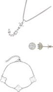 Adornia 3-Piece Mixed Cubic Zirconia Initial Jewelry Set