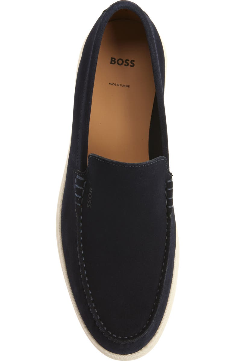 BOSS Sienne Moc Toe Loafer, Alternate, color, Dark Blue