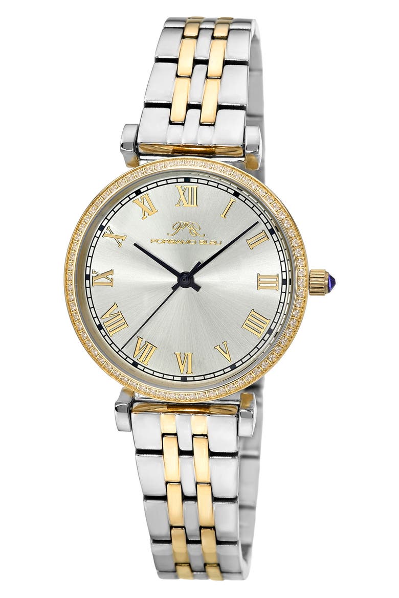 Emma Sunray Dial Bracelet Watch, Main, color, SILVER/ TWO-TONE