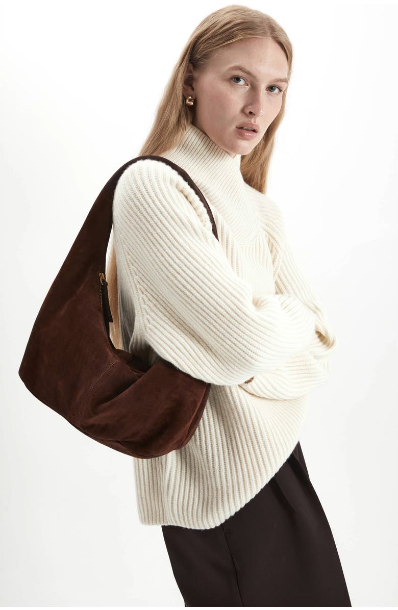 HYER GOODS Leather Everday Shoulder Bag, Alternate, color, Brown