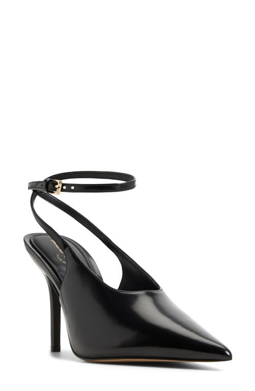 Aldo Lisandre Ankle Strap Pointed Toe Pump In Black