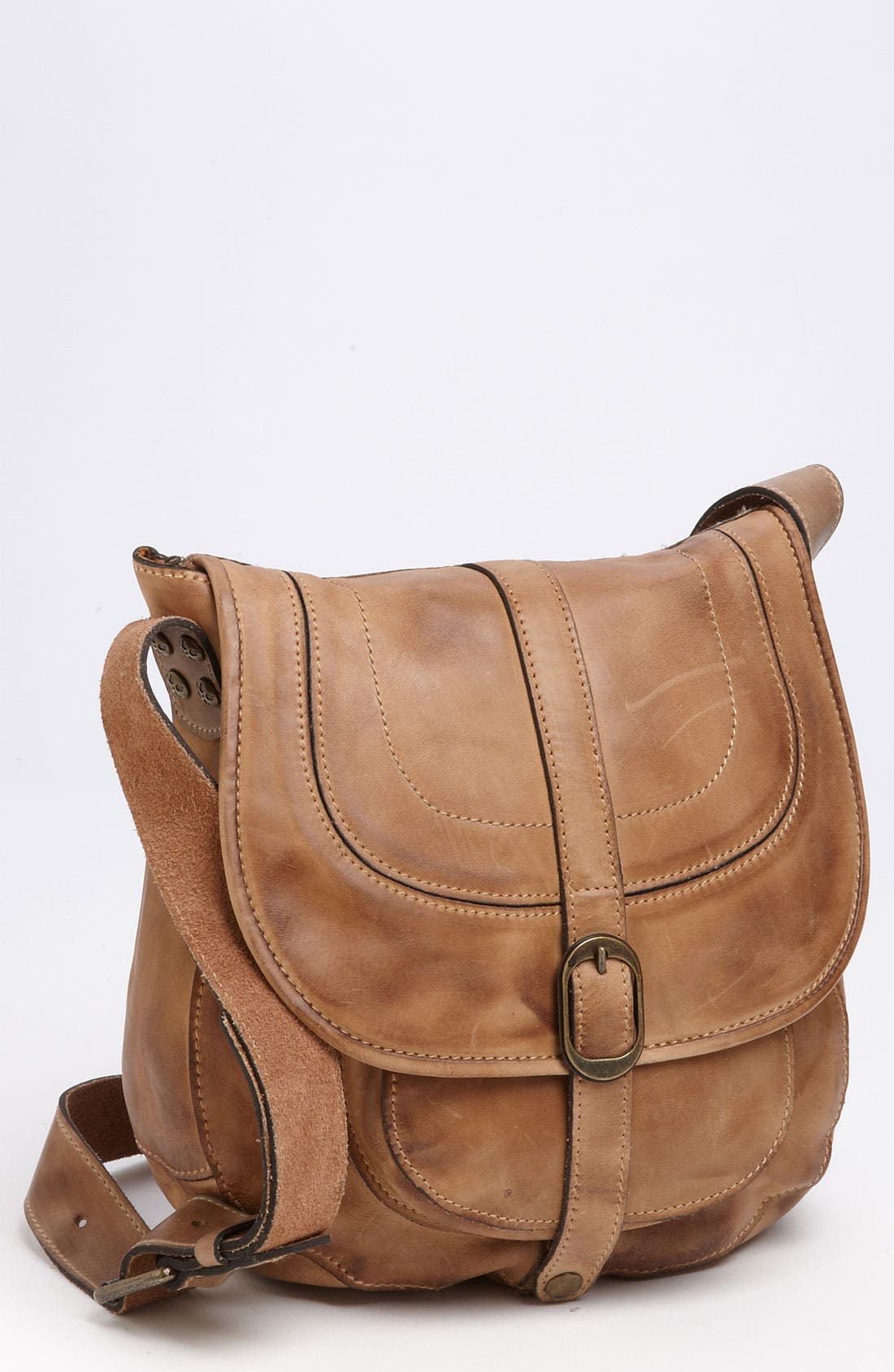 'Barcelona' Saddle Bag, Main, color, BROWN