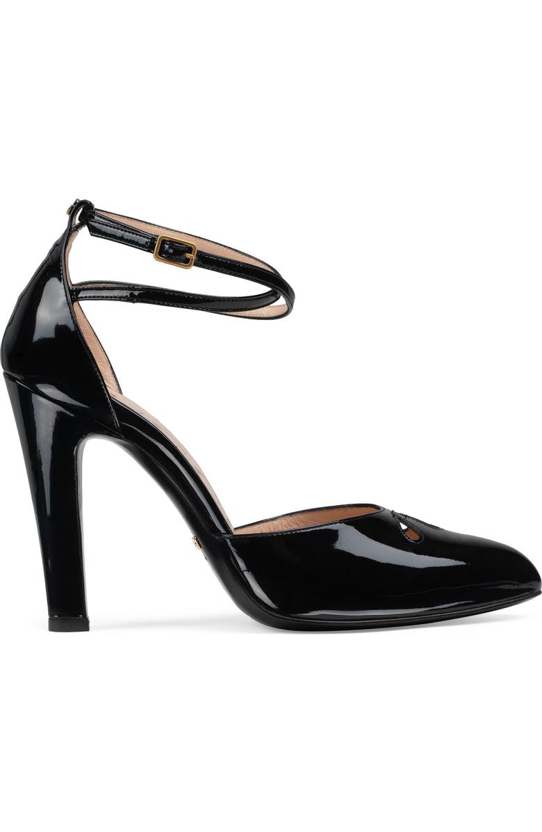 Gucci Indya Ankle Strap Cutout Pointed Toe Pump, Alternate, color,