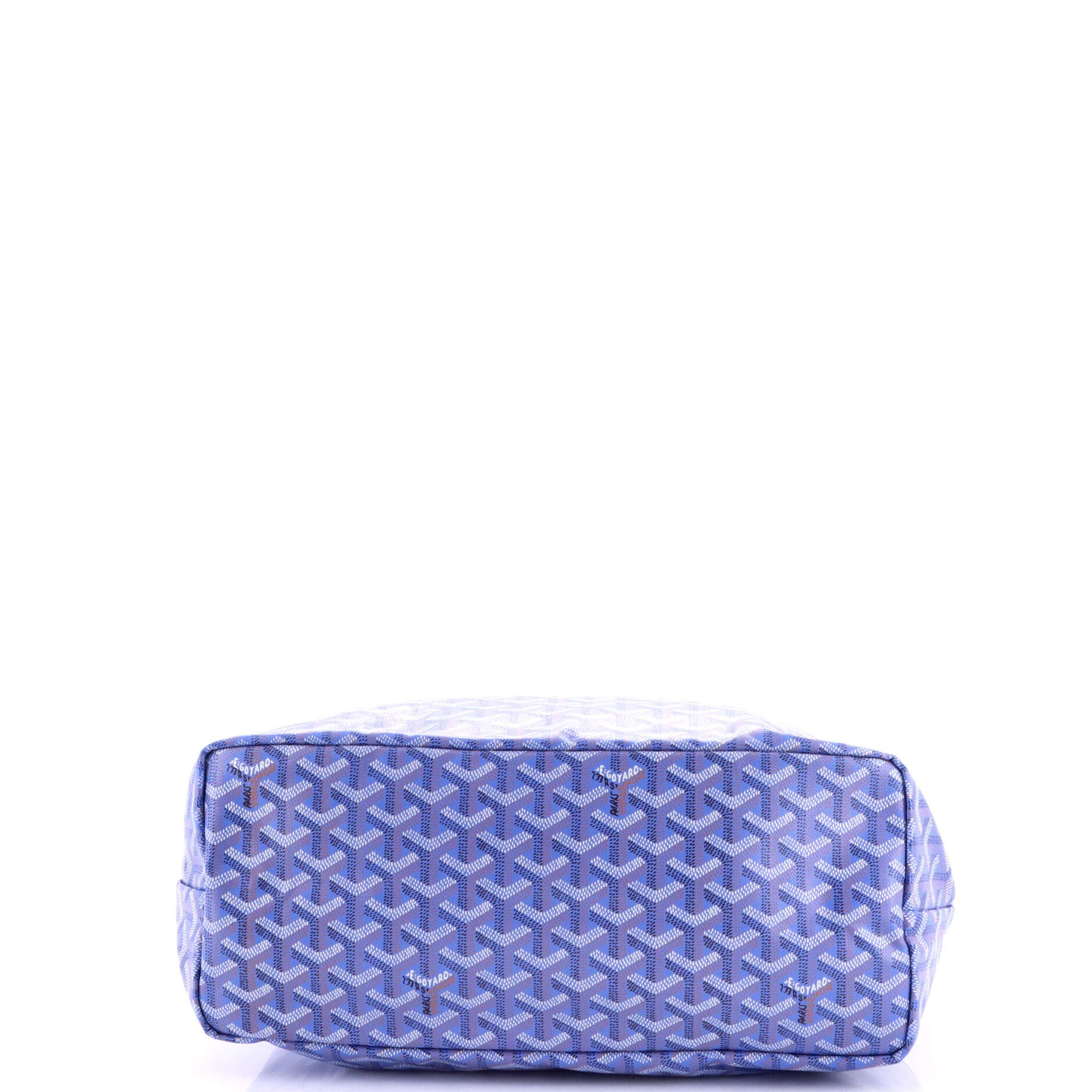 Pre-Owned Goyard Saint Louis Reversible Tote Coated Canvas and Printed Canvas PM, Alternate, color, Blue