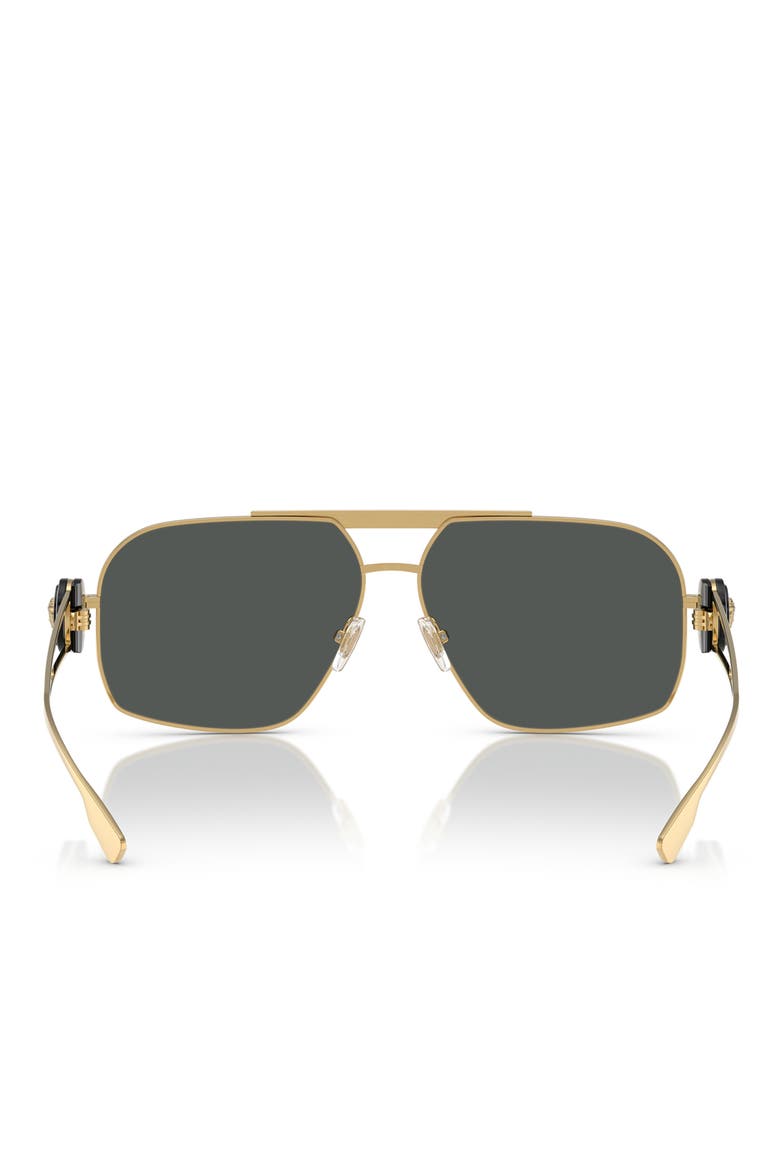 62mm Medusa Medallion Oval Sunglasses, Alternate, color, GOLD