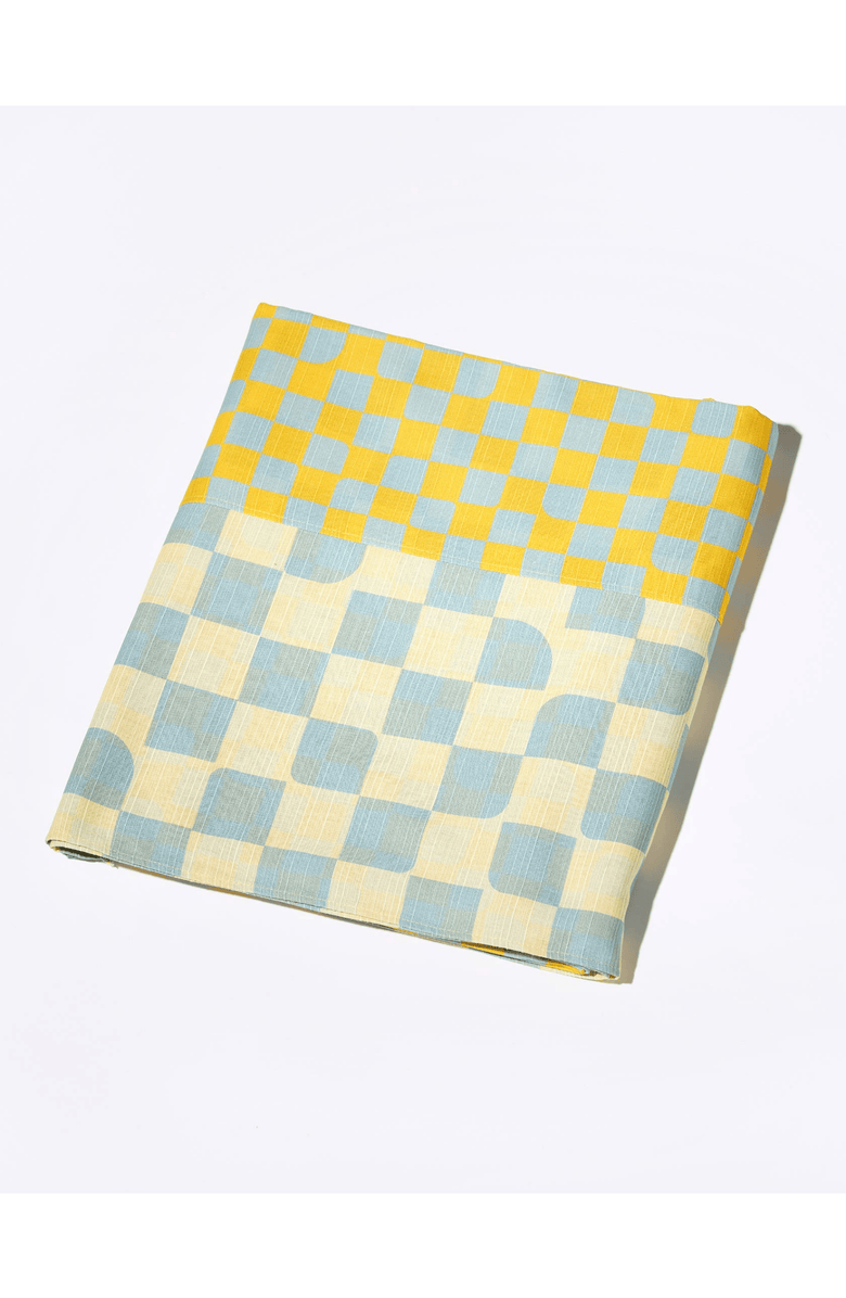 Tortuga Forma Checker Tablecloth Reversible, Alternate, color, Sky