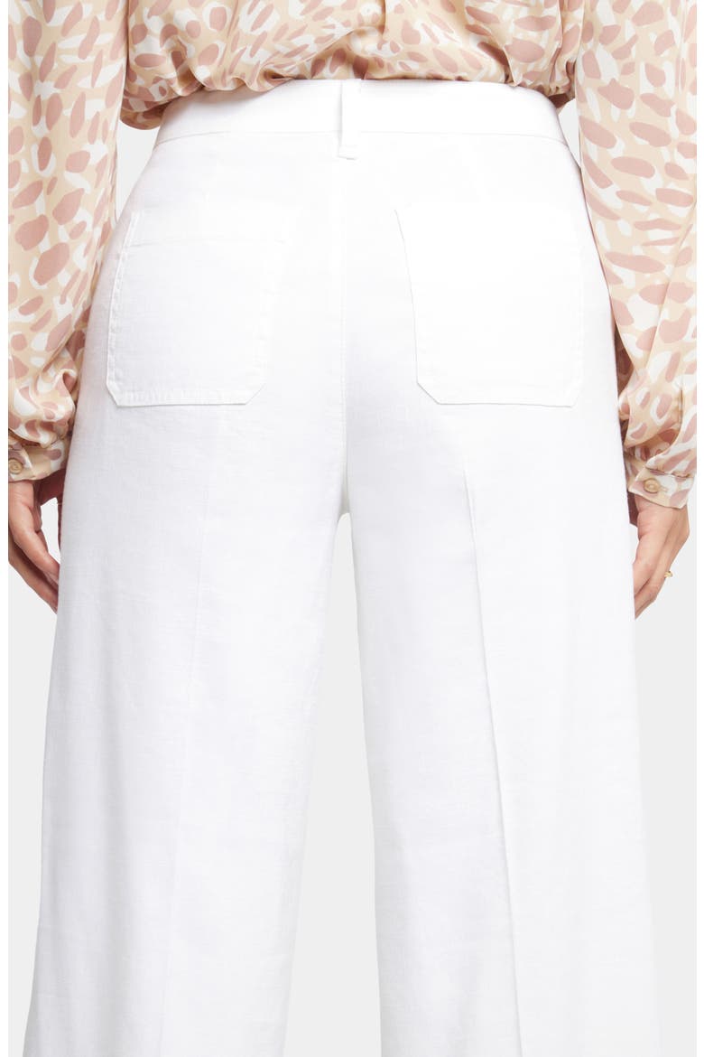 Linen Blend Crop Wide Leg Pants, Alternate, color, OPTIC WHITE