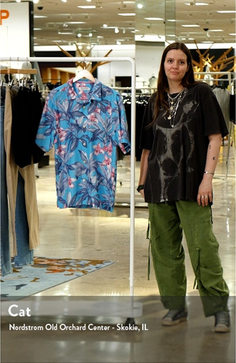 Coconut Point Floral Breeze Short Sleeve Button-Up Camp Shirt, sales video thumbnail