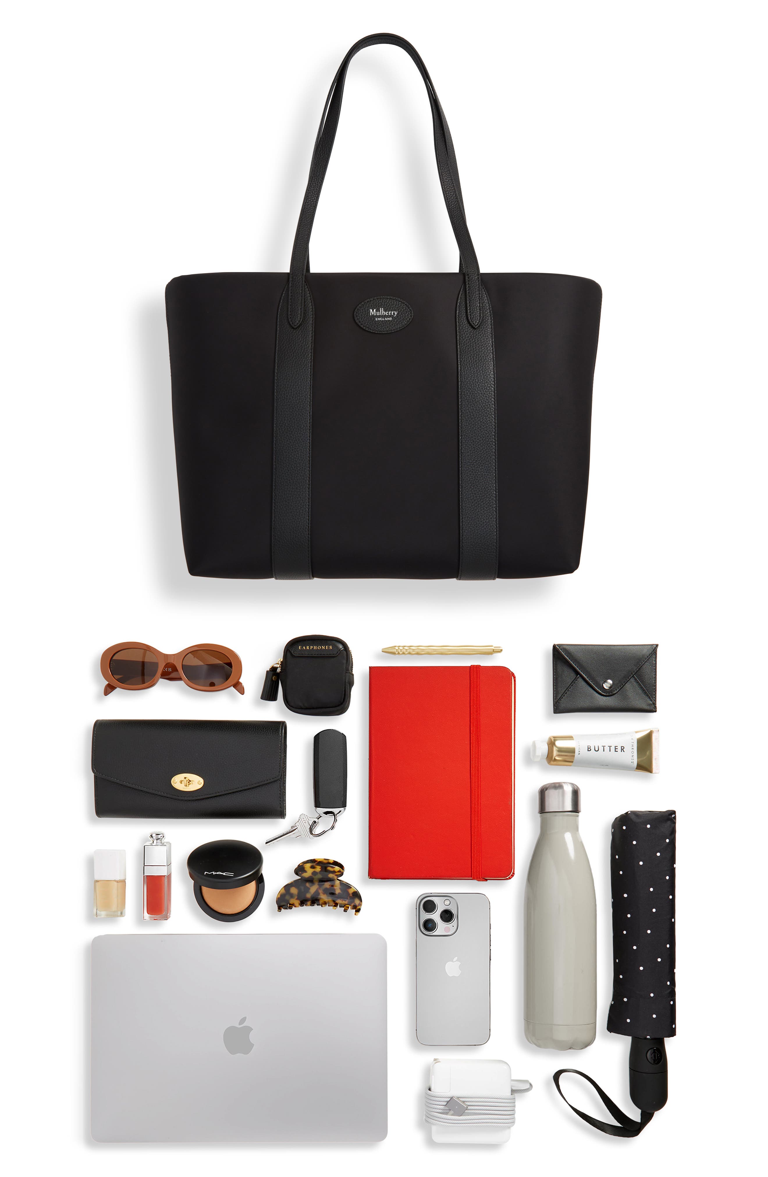 Bayswater Nylon Tote, Alternate, color, BLACK
