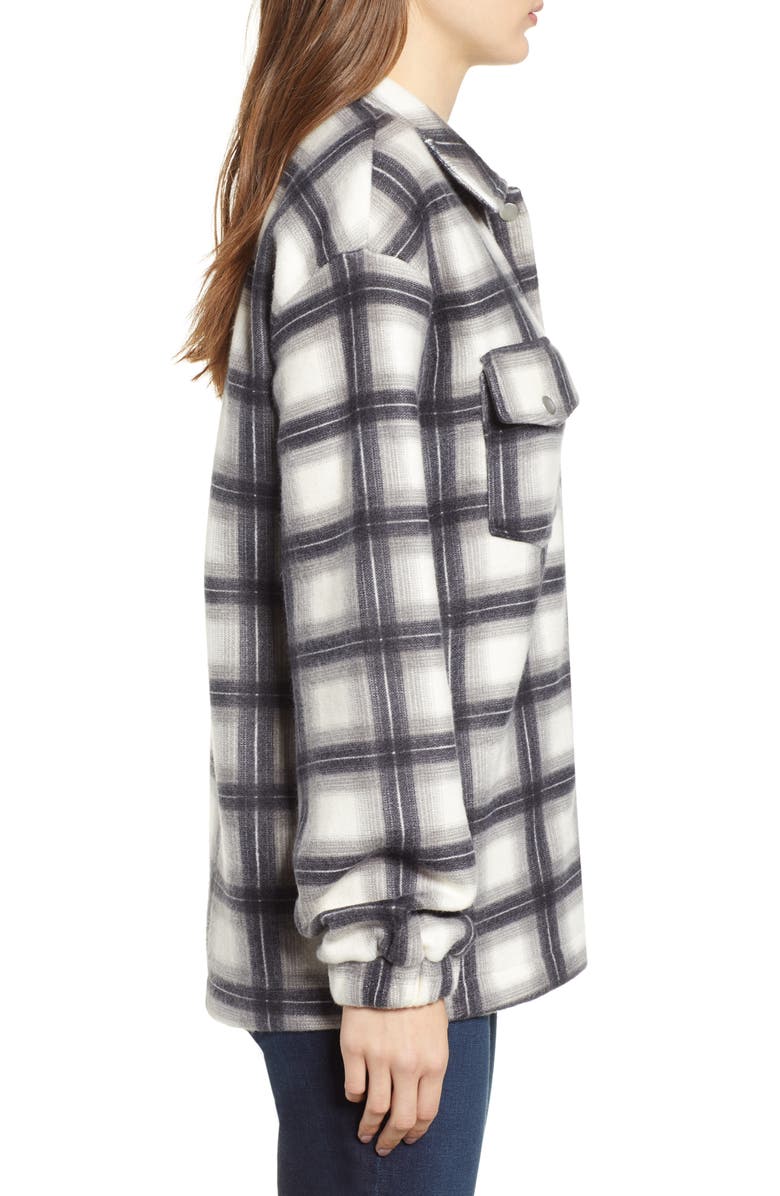Love, Fire Plaid Shirt Jacket, Alternate, color, 