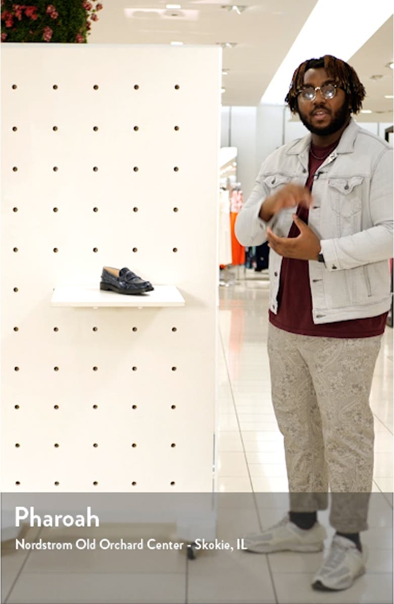 Croc Embossed Penny Loafer, sales video thumbnail