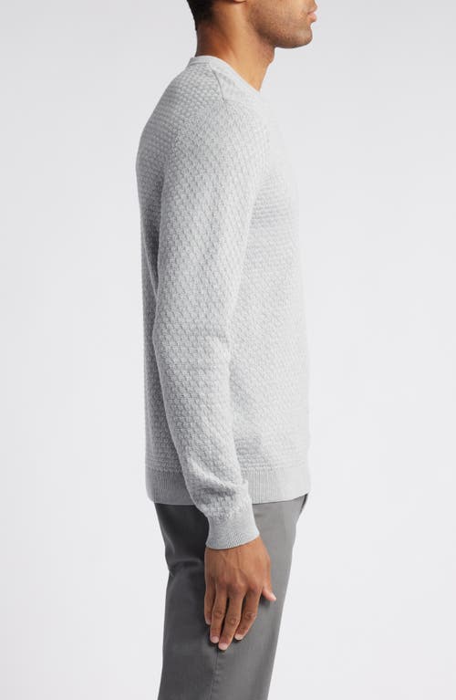 Nordstrom Tuck Stitch Pima Cotton Blend Sweater In Grey Heather