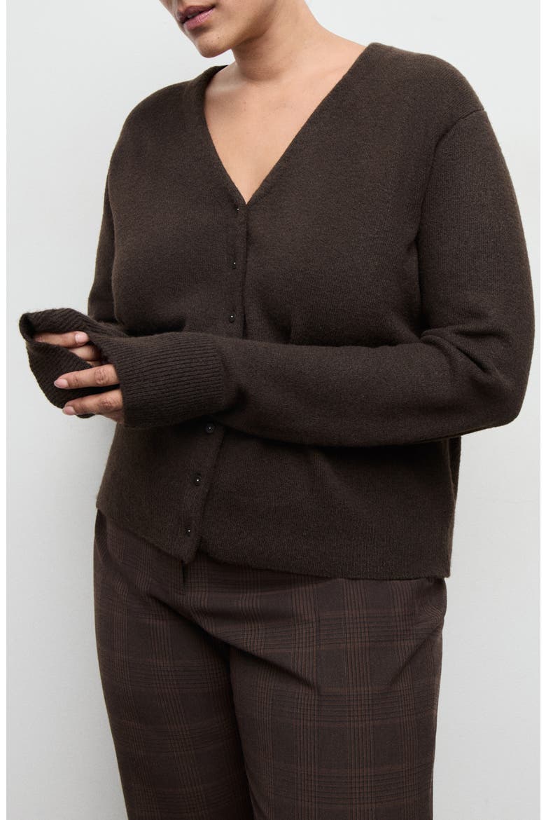 Simone Cardigan, Main, color, DARK BROWN