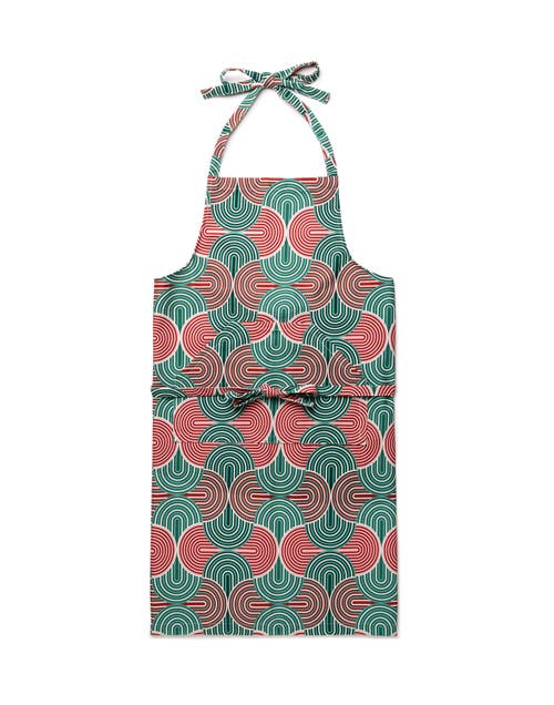 La Doublej Apron With Pocket Slinky Verde Green In Slinky Verde Green