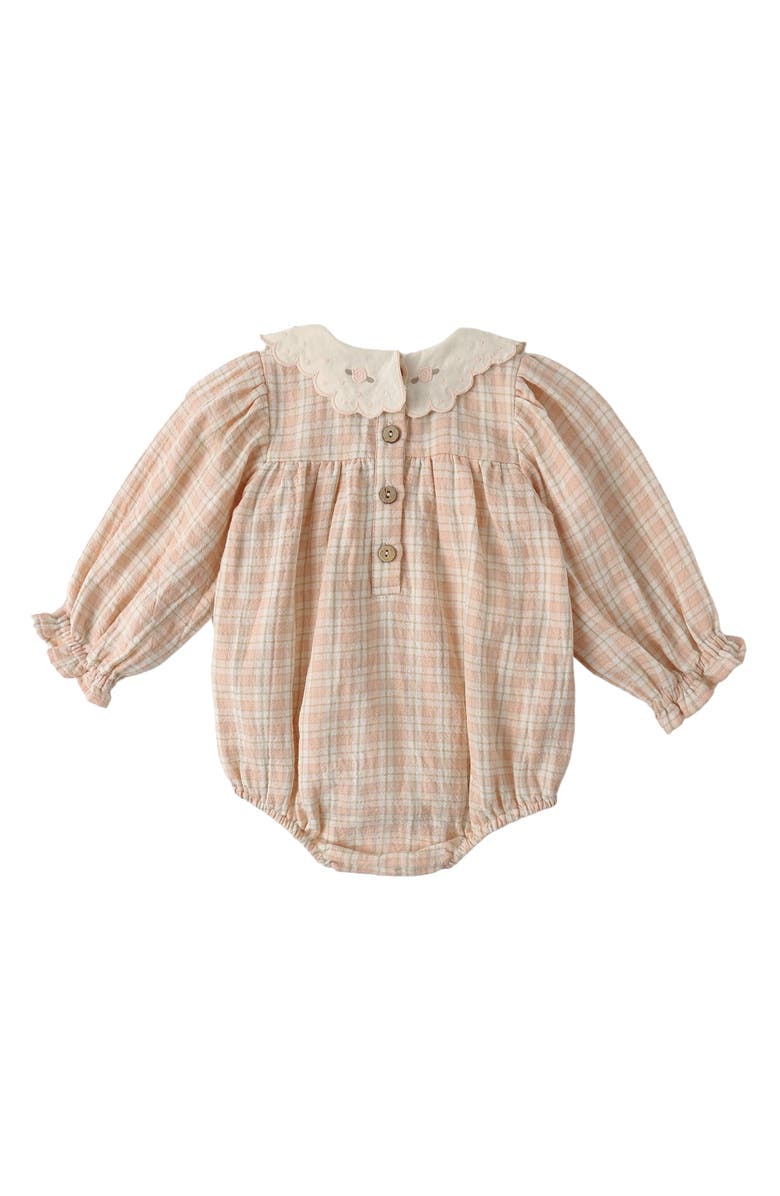 QUINCY MAE Callie Embroidered Collar Romper, Alternate, color, Pink