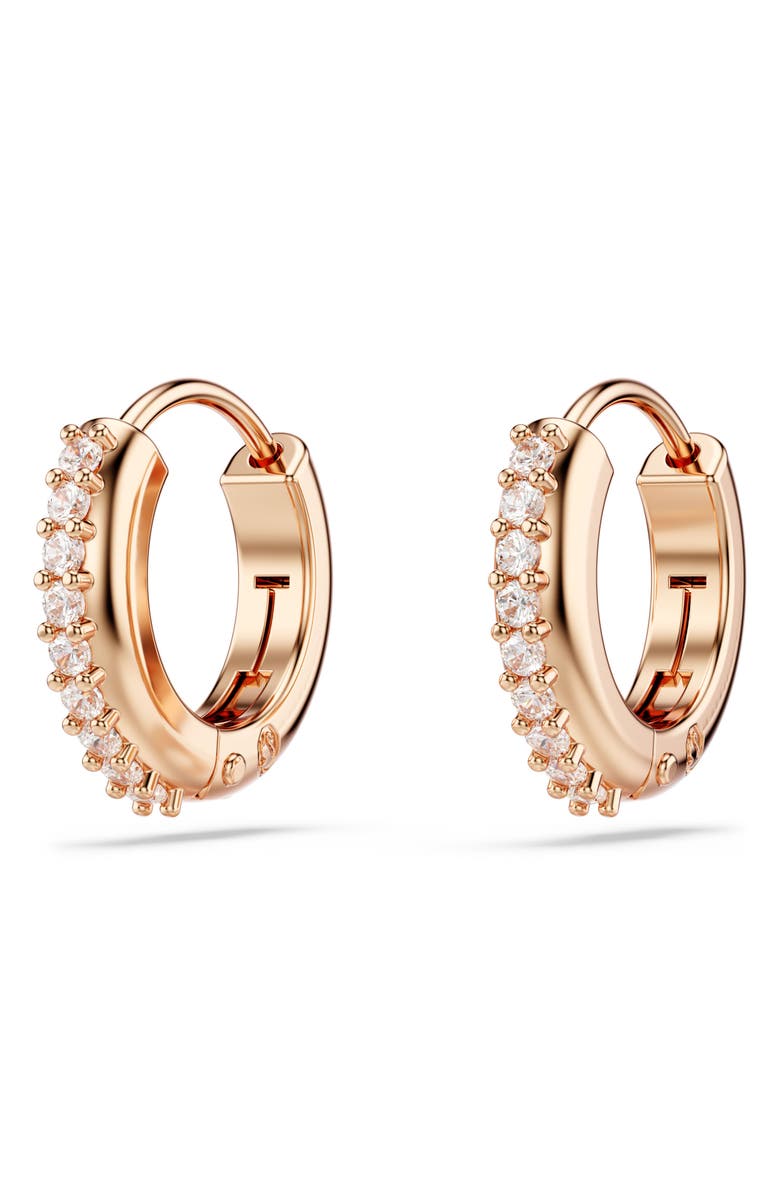 Swarovski Matrix Mini Hoop Earrings, Alternate, color, Rose Gold