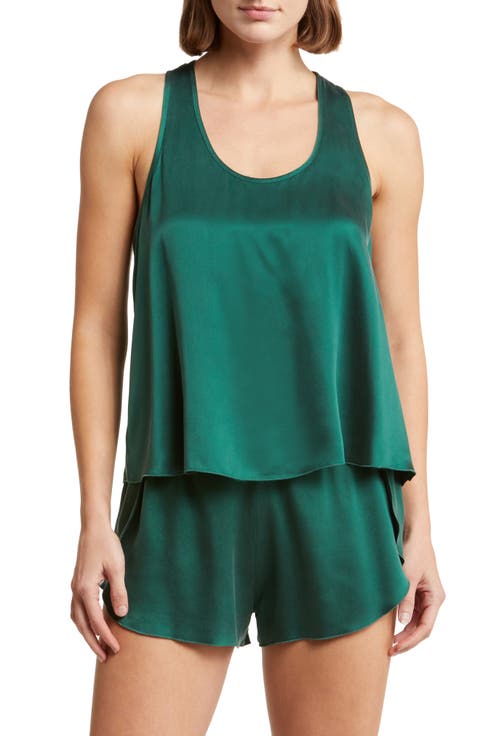 Racerback Washable Silk Short Pajamas