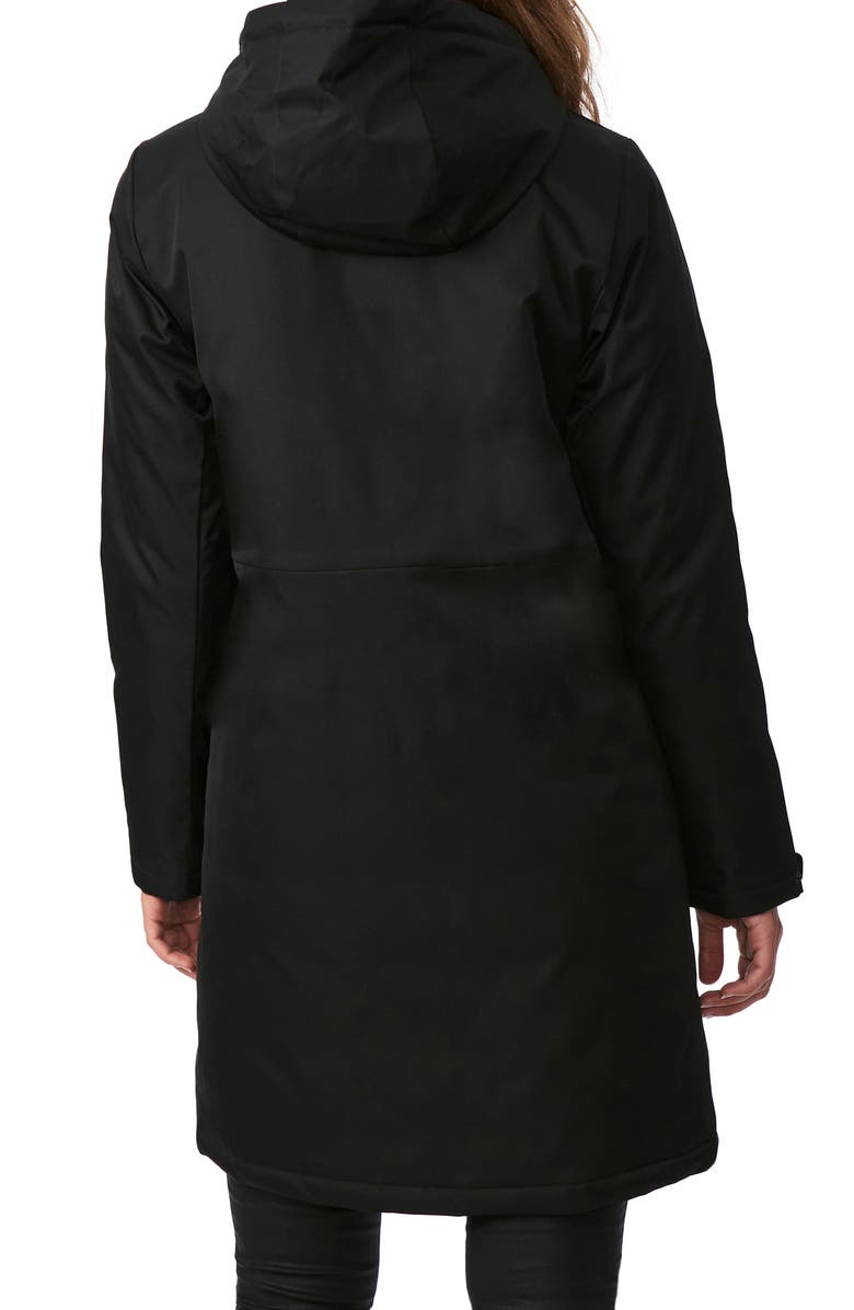 Bernardo Hooded Windproof & Water Resistant Insulated Raincoat, Alternate, color,