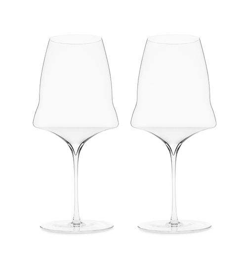 Josephinenhutte Josephinenhütte Josephine No. 3 Red Wine Glass Set Of 2 In Clear