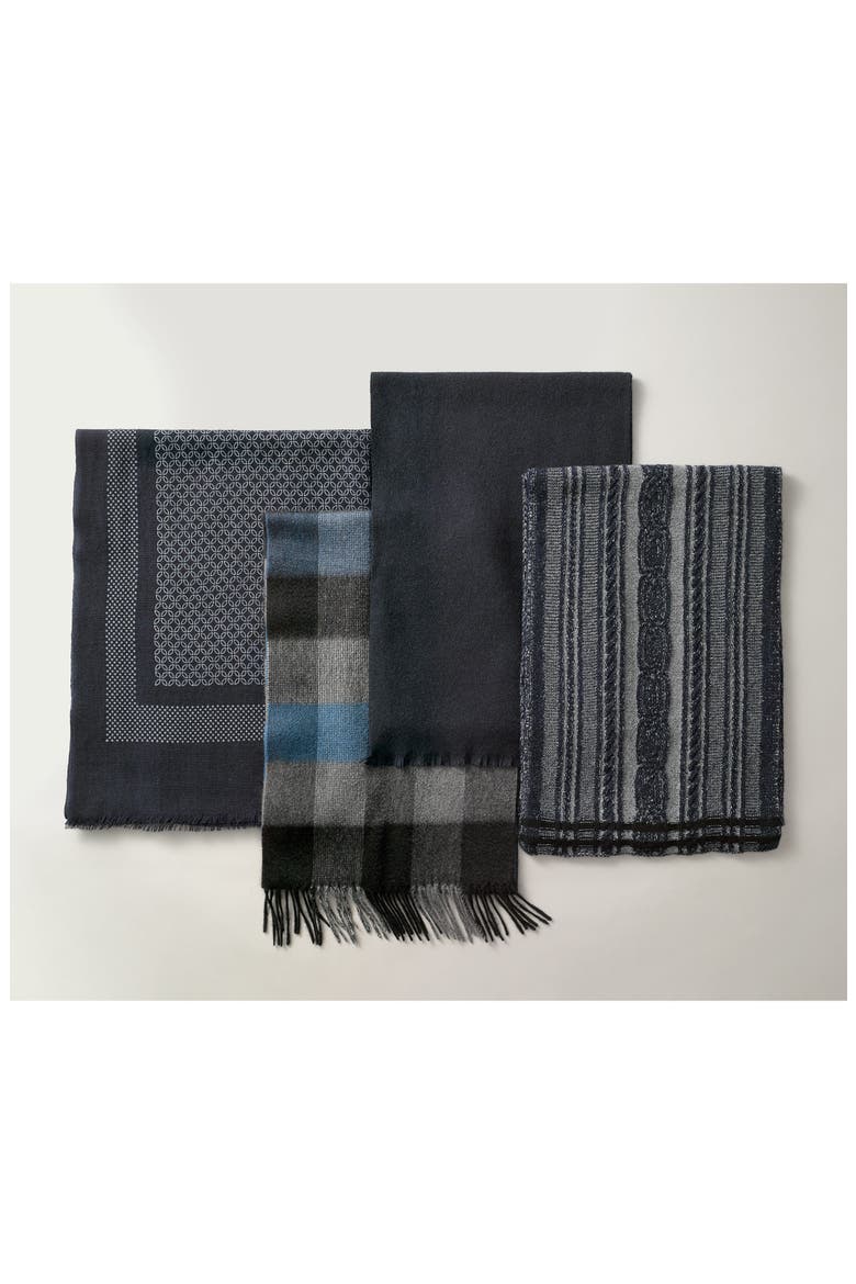 Solid Cashmere Scarf, Alternate, color, BLACK