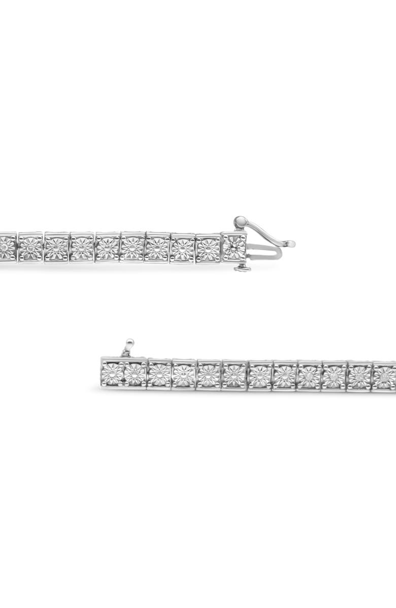 Haus of Brilliance Silver 1/4 Cttw Diamond Link Bracelet, Alternate, color, White